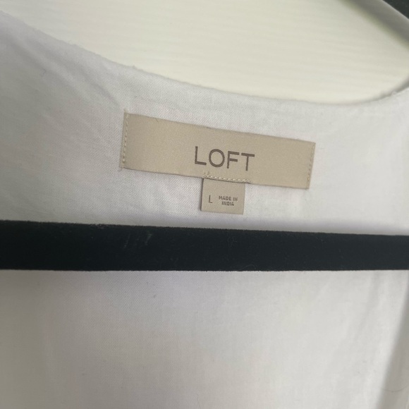 Loft white midi wrap dress size large - Picture 3 of 3